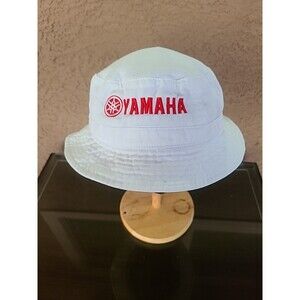 Official Vtg Yamaha Racing Genuine Bucket Hat White w/ Red Logo L/XL Streetwear